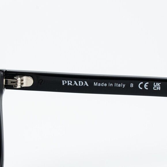 Prada Women Sunglasses Black Grey Square PRA21S 16K08Z NEW AUTHENTIC